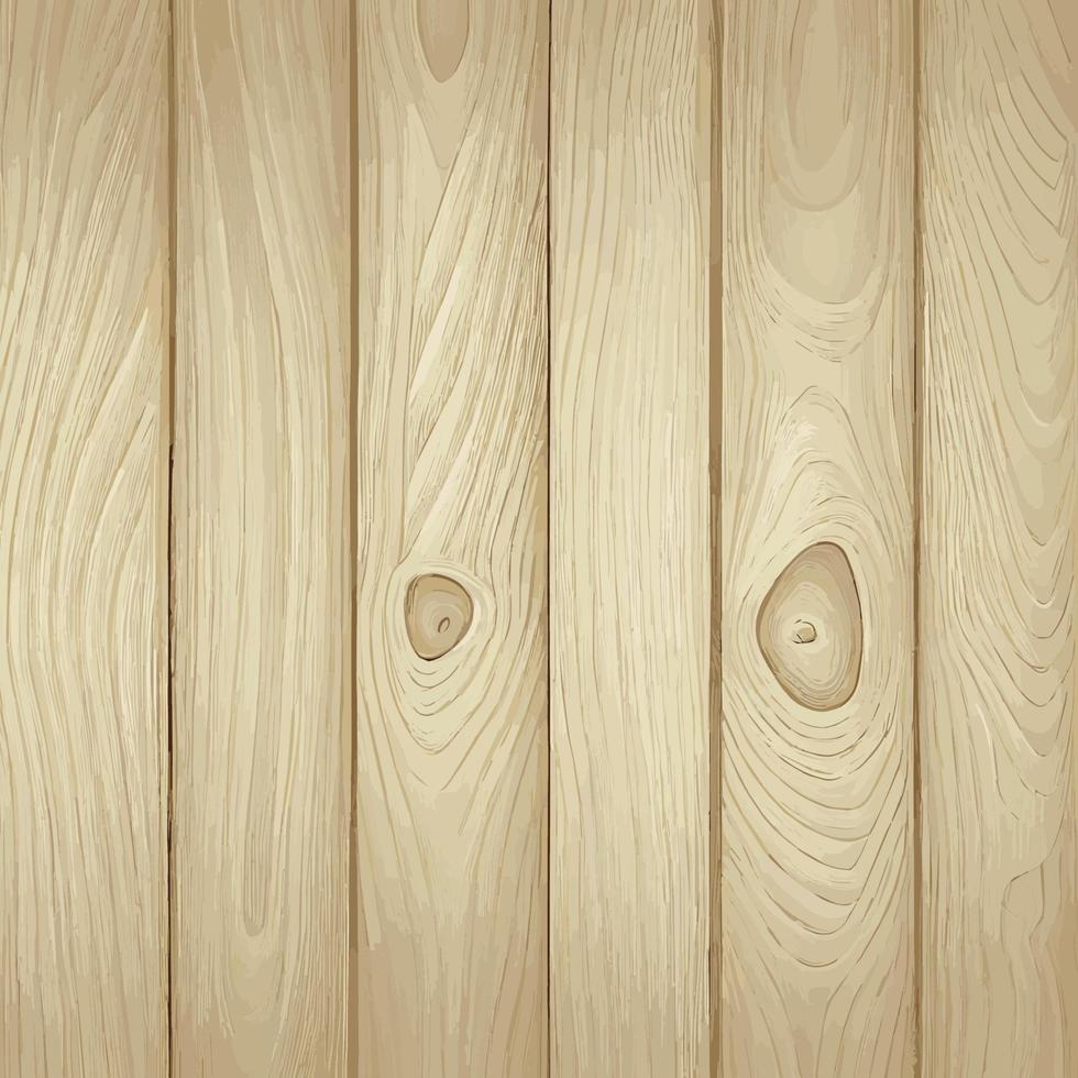 textura de madera clara con nudos, fondo de tablón - vector