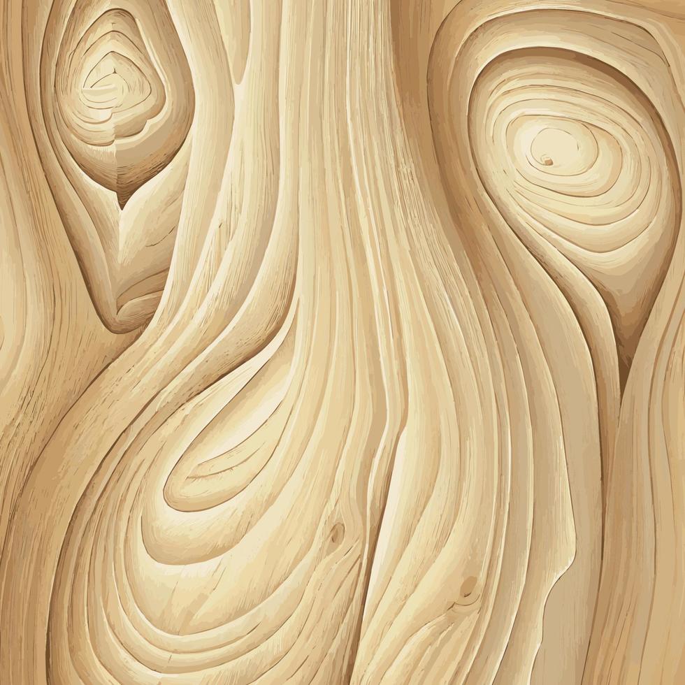 Light wood texture background with knots - Vector