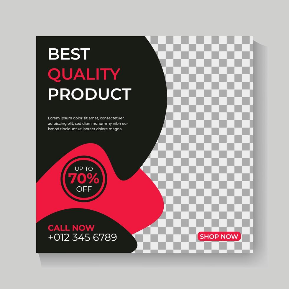 Best quality product social media post template vector