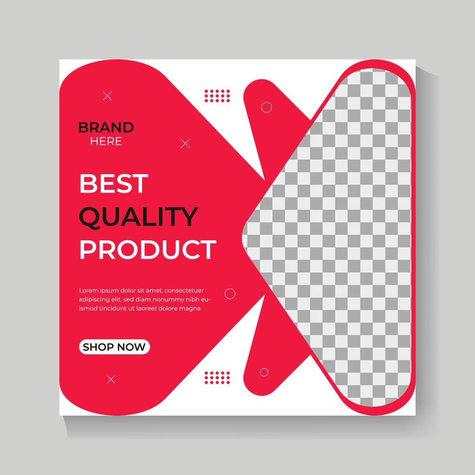 Best quality product social media post template vector