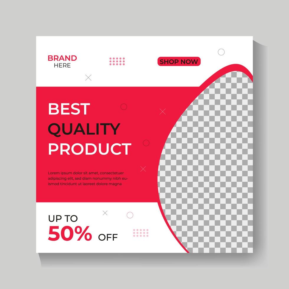 Best quality product social media post template vector