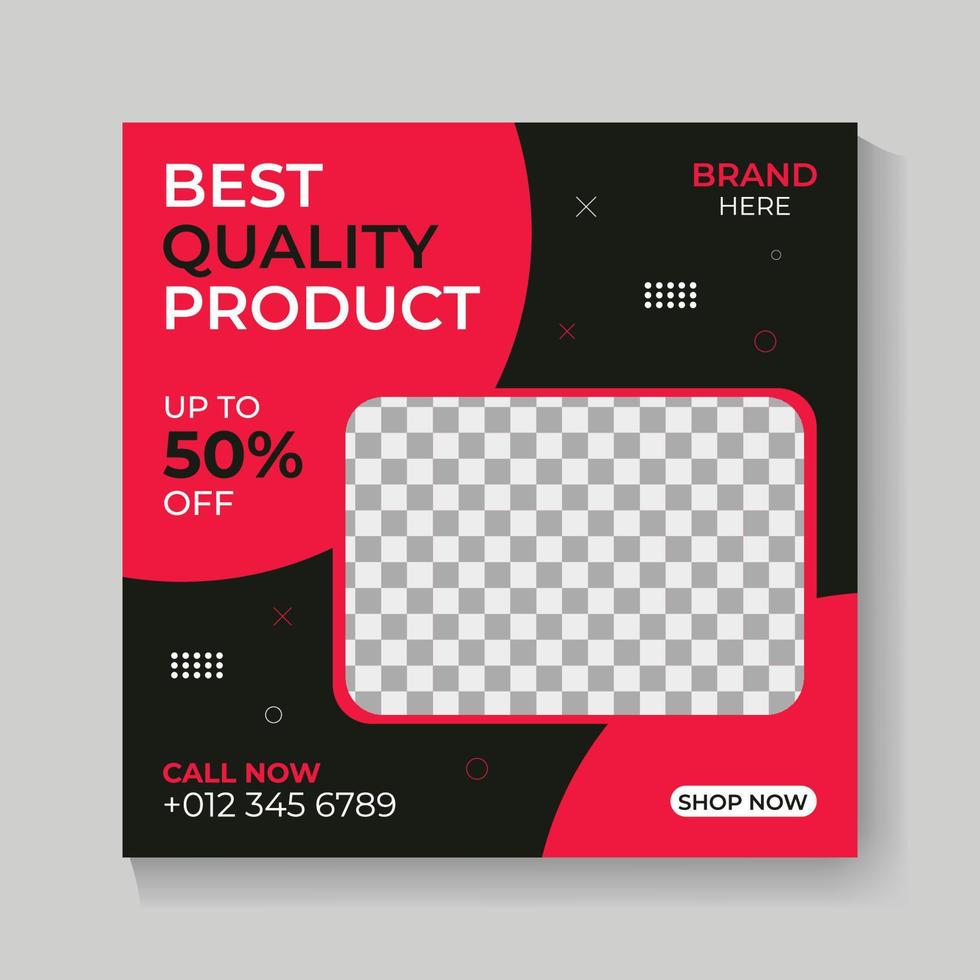 Best quality product social media post template vector