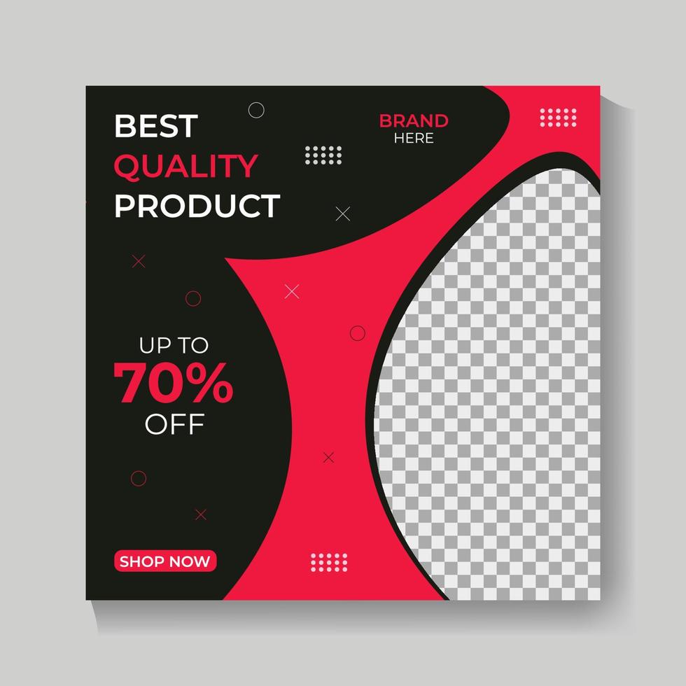 Best quality product social media post template vector