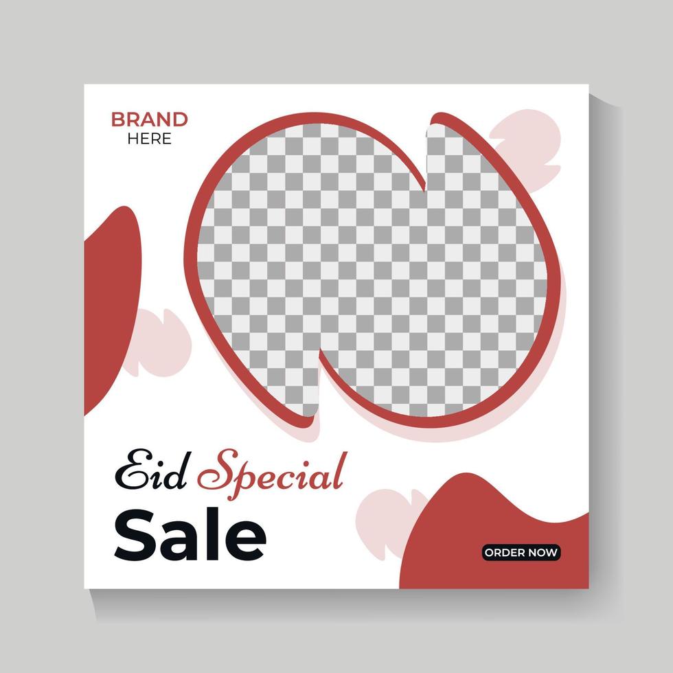 plantilla de publicación de redes sociales de venta especial de moda eid vector