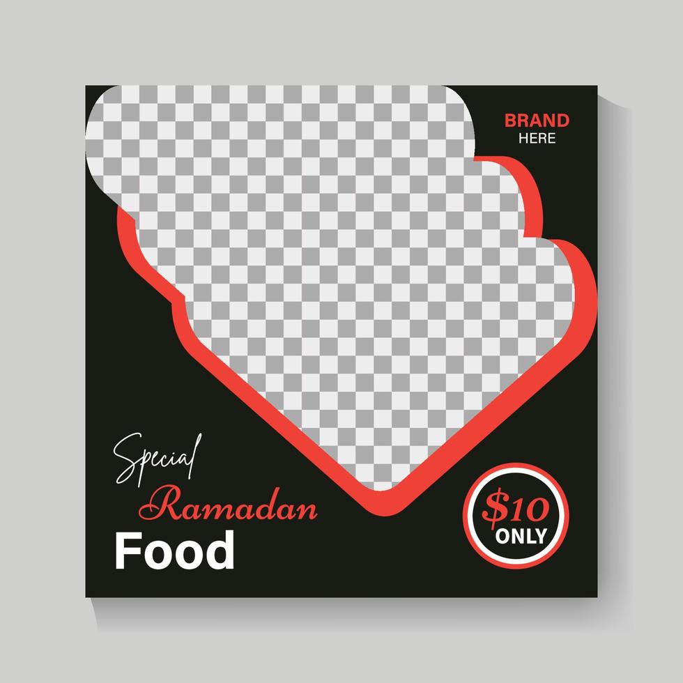 Special ramadan food sale social media post template vector