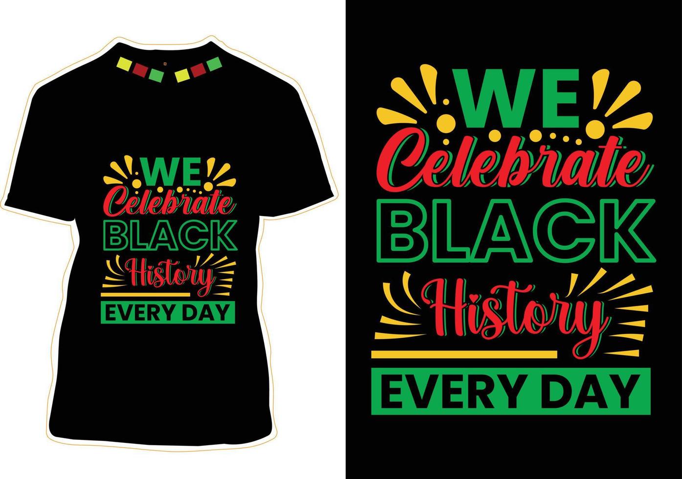 Black History Month T-shirt Design vector