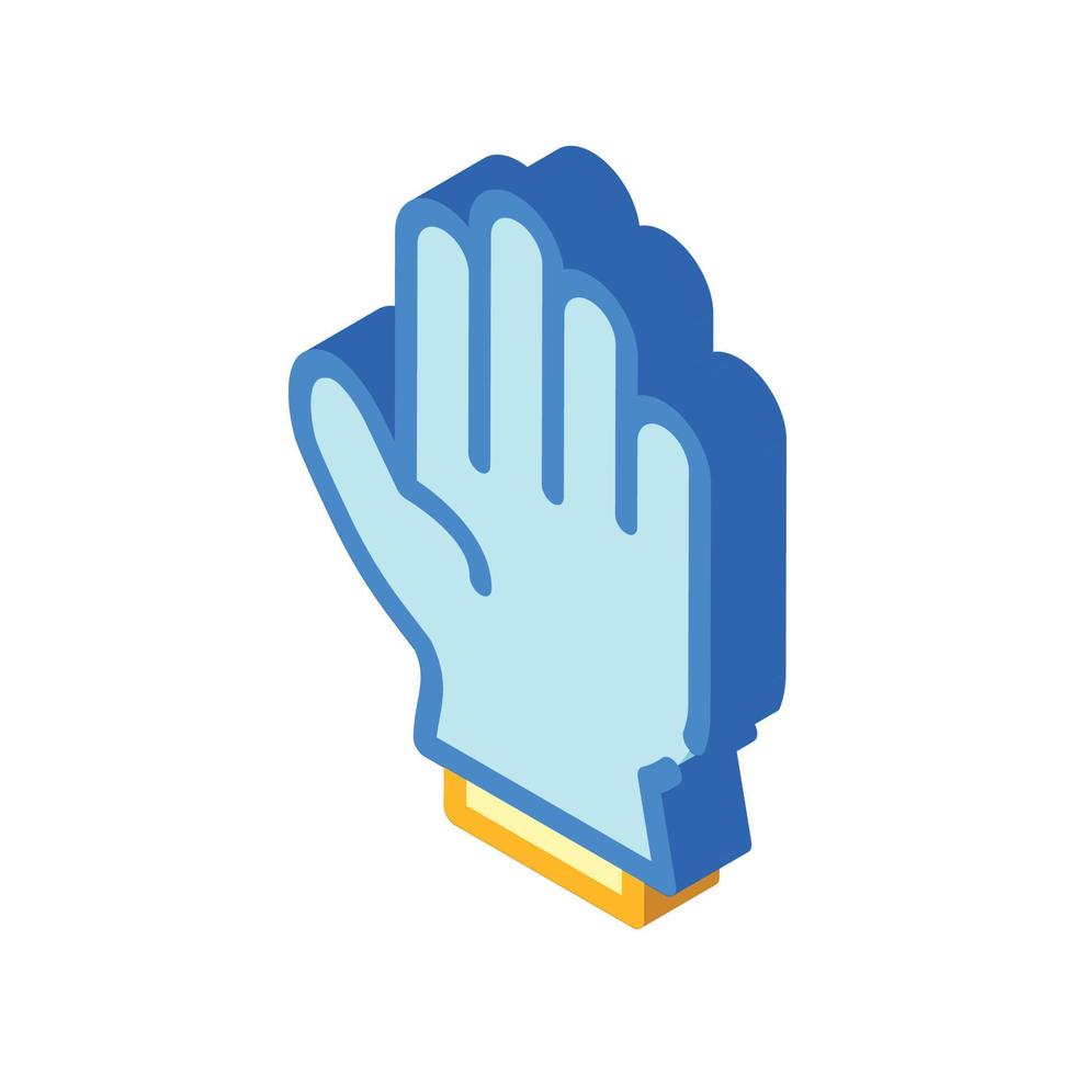 protection glove isometric icon vector illustration isolated