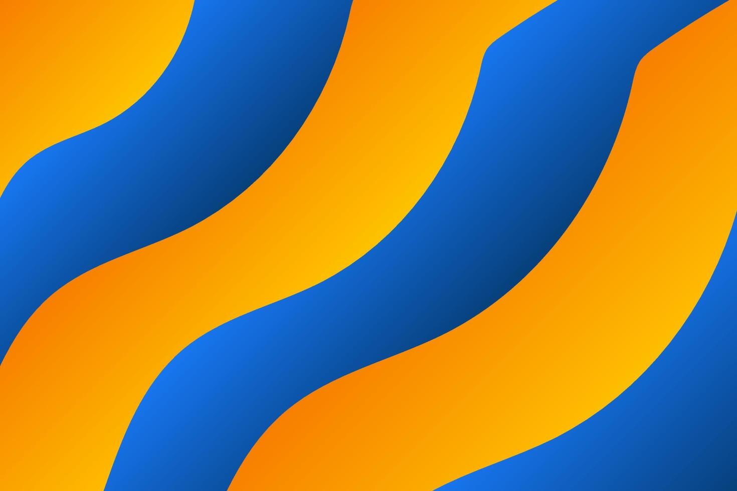 Gradient yellow and blue wave abstract background, vector illustration