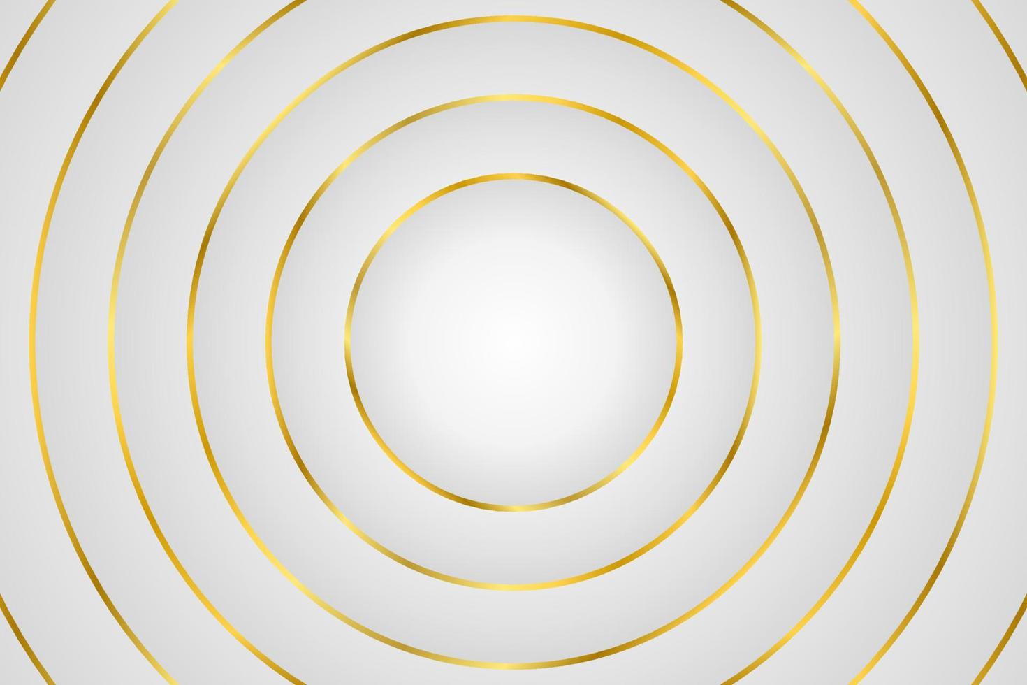 Modern luxury circle abstract background white and gold color vector