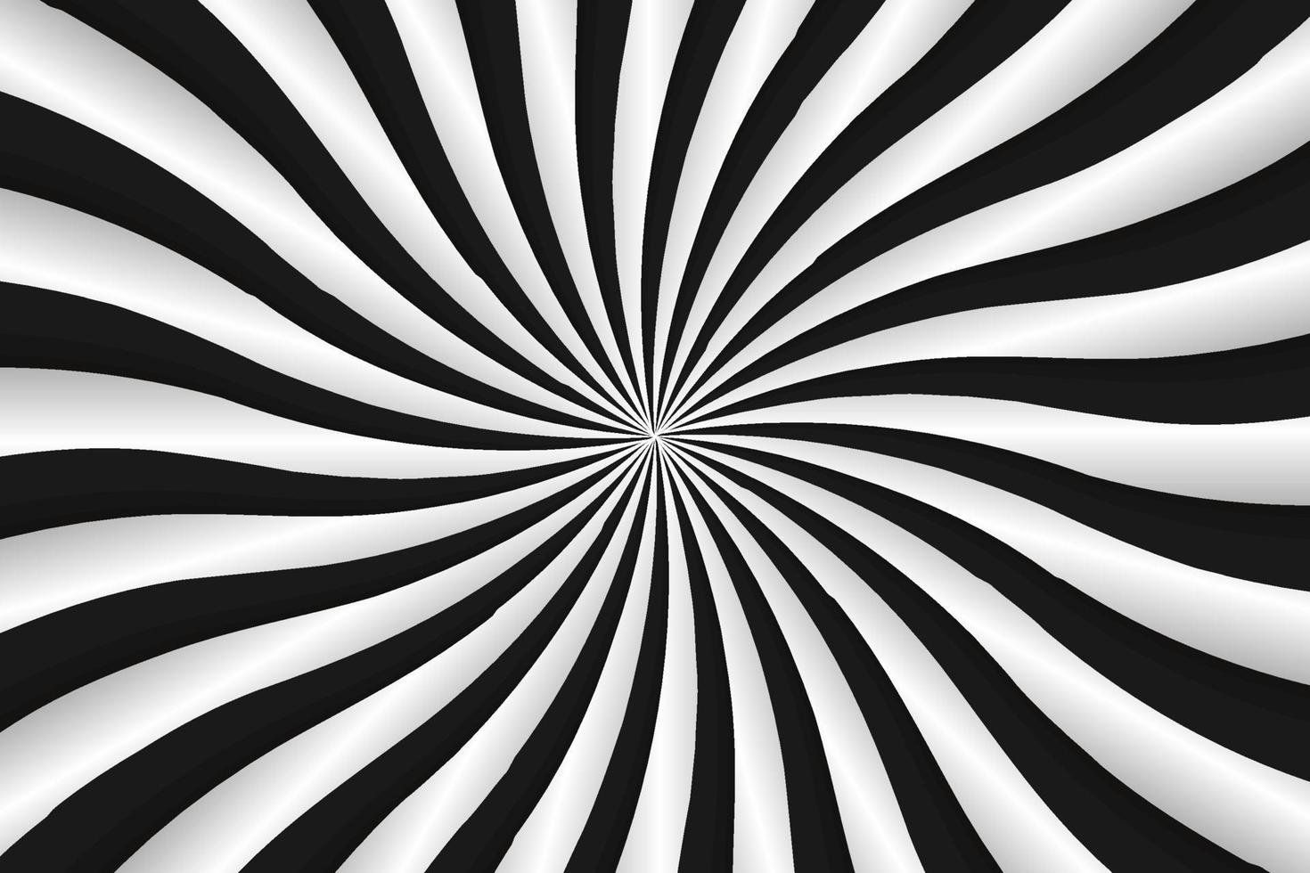 Ilusión óptica psicodélica radial ráfaga de fondo abstracto, ilustración vectorial vector
