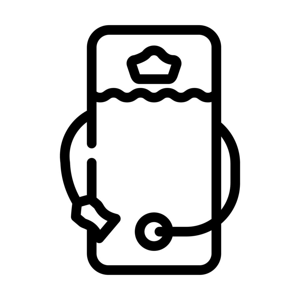 icono de línea de hidratador de mochila ilustración vectorial plana vector