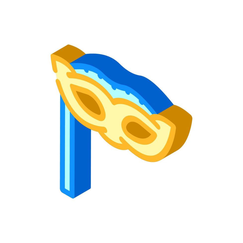 facial mask dancer isometric icon vector illustration