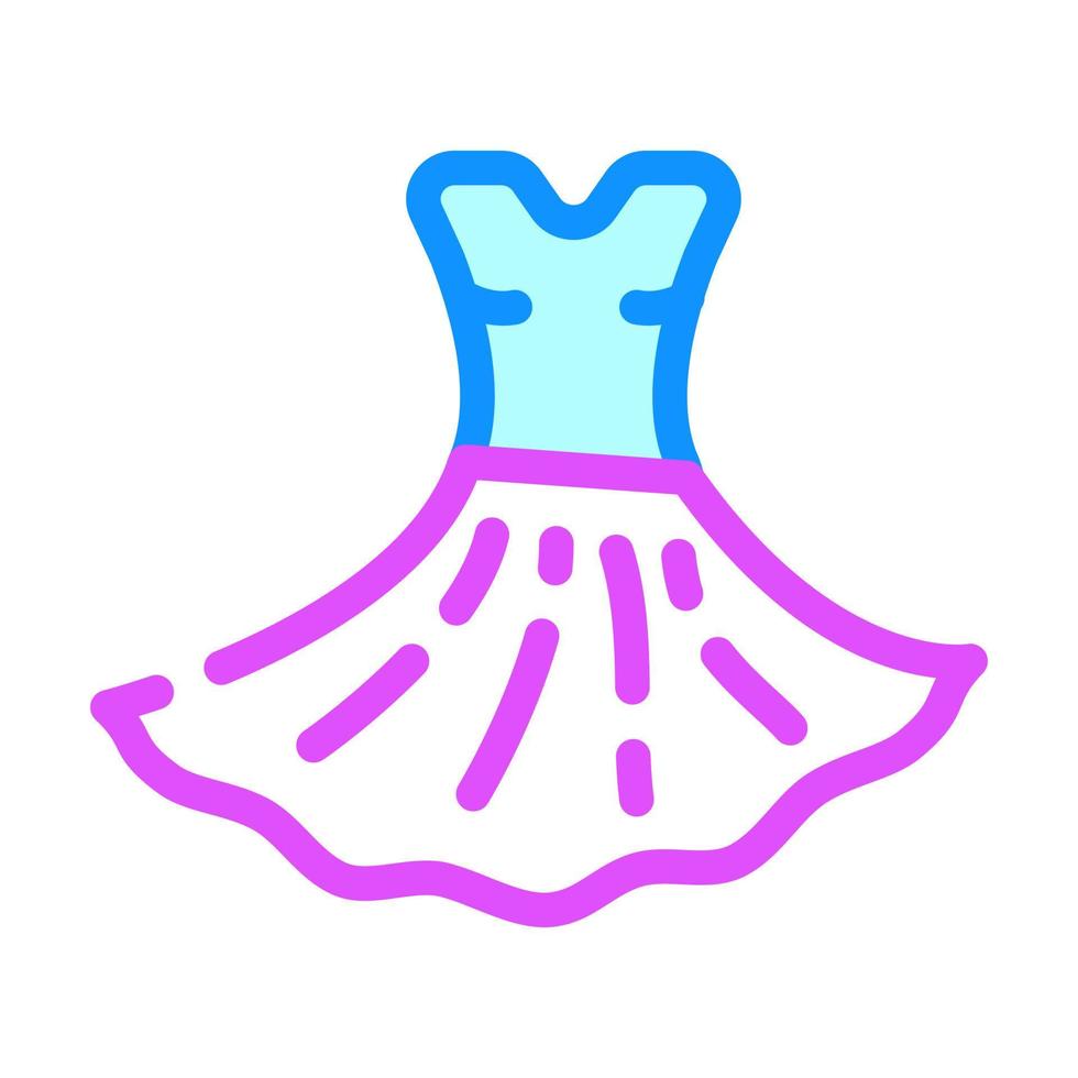 vestido bailarina color icono vector ilustración