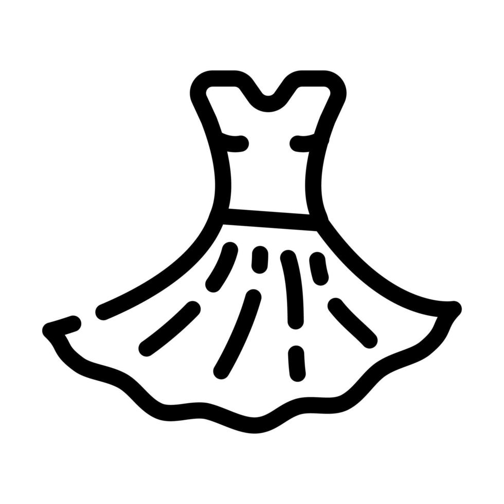 vestido bailarina línea icono vector ilustración