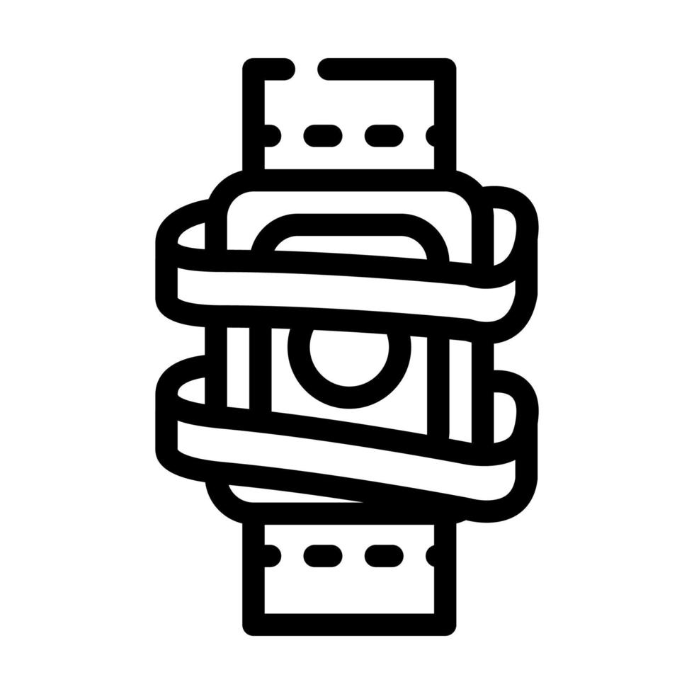 digital device dancer line icon vector illustration