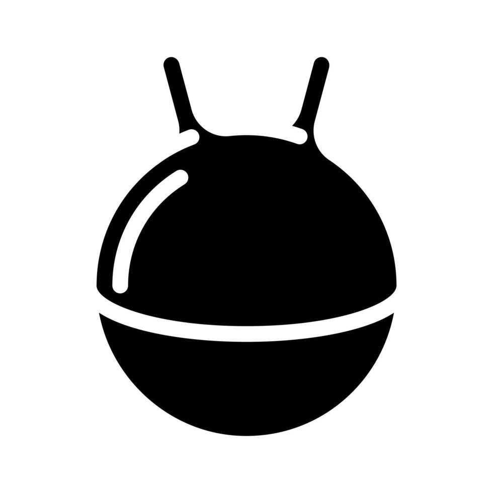 spherical tool for jumping dancer training tool glyph icon vector illustration