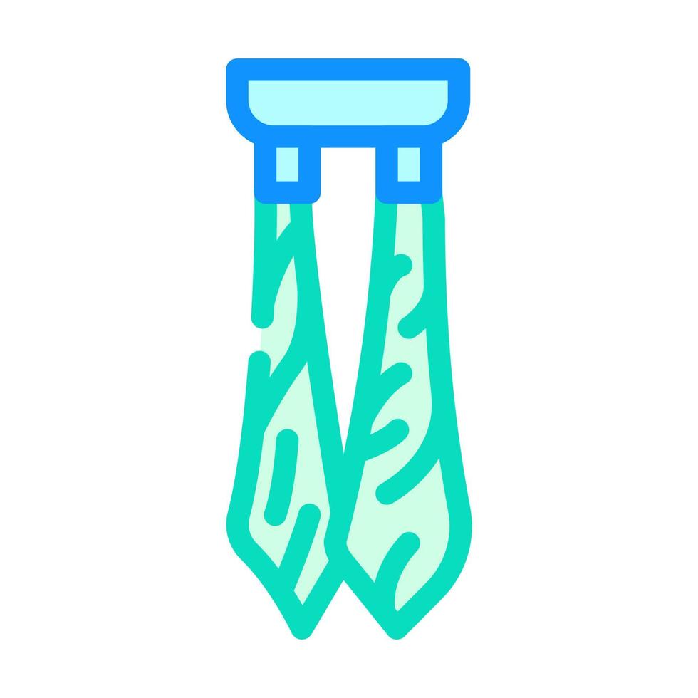 tie dancer accessory color icon vector illustration
