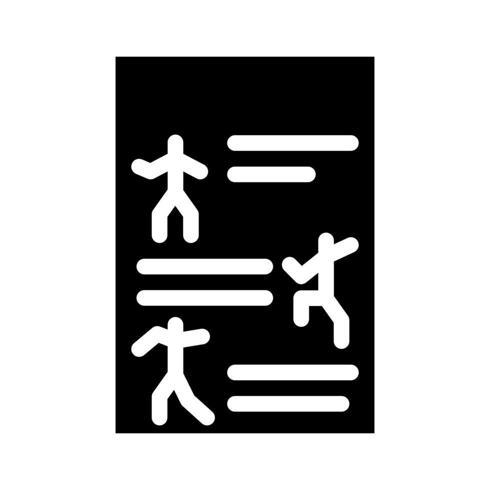 instruction dancer glyph icon vector illustration