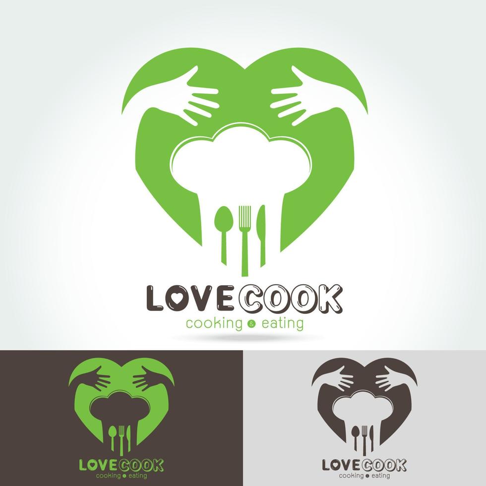 Hug and Love Cooking Logo vector