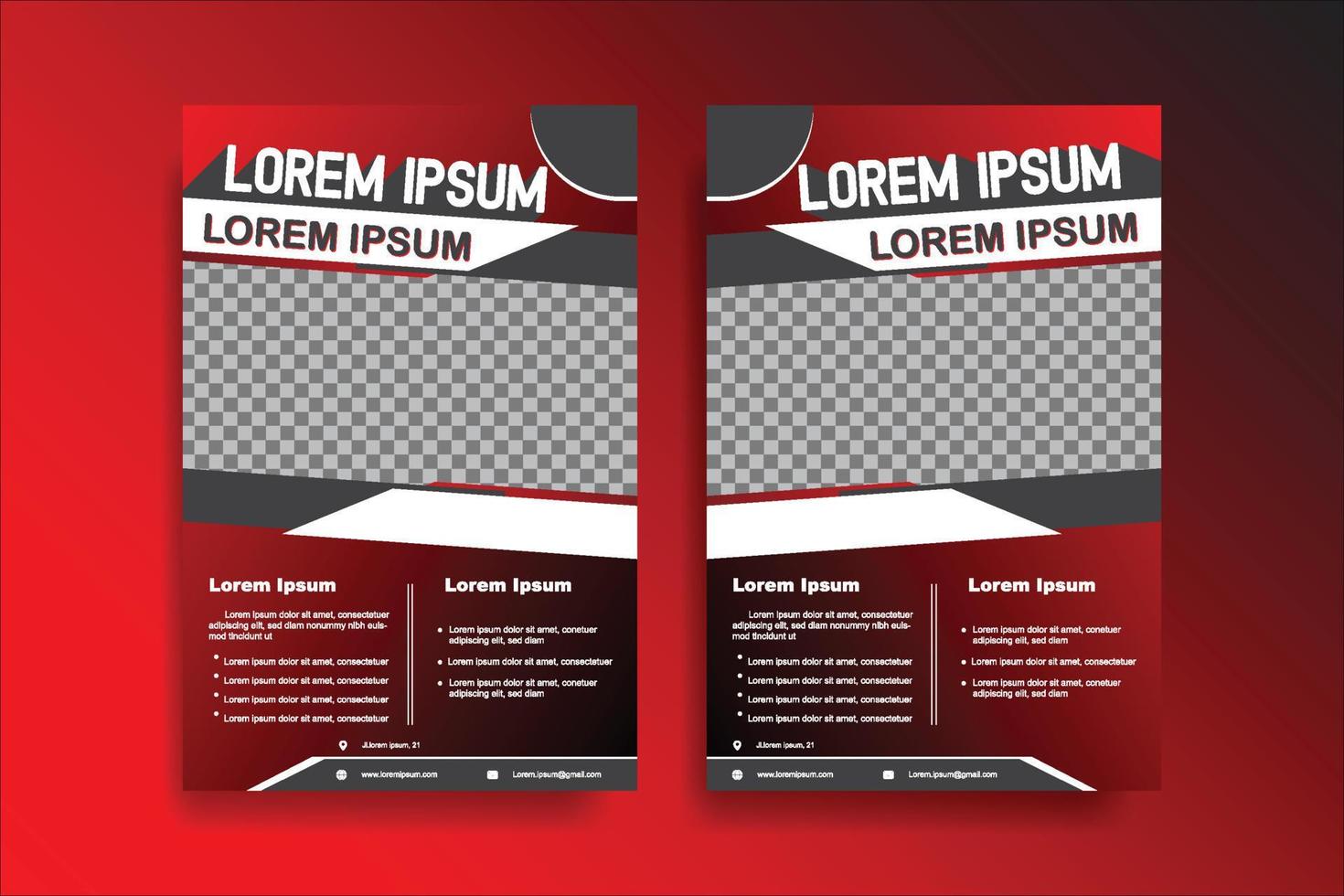 red vector flayer can insert photos