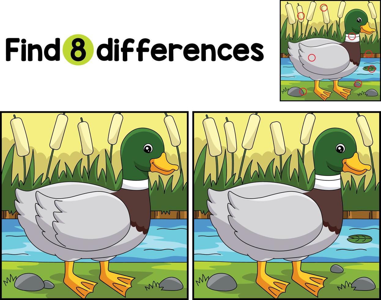 Duck Farm Find The Differences vector