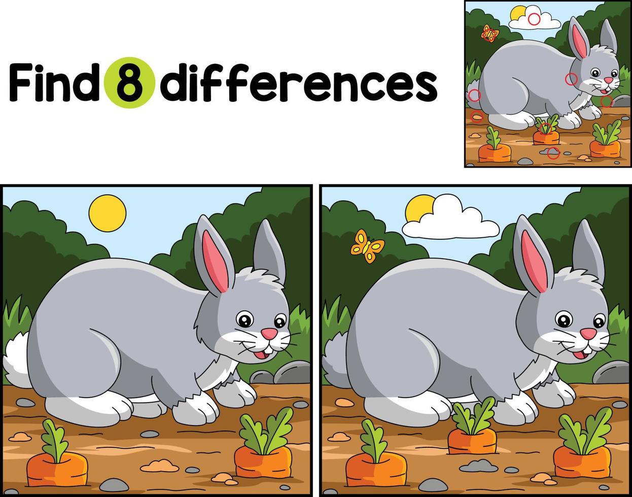 Rabbit Farm Find The Differences 17584606 Vector Art at Vecteezy