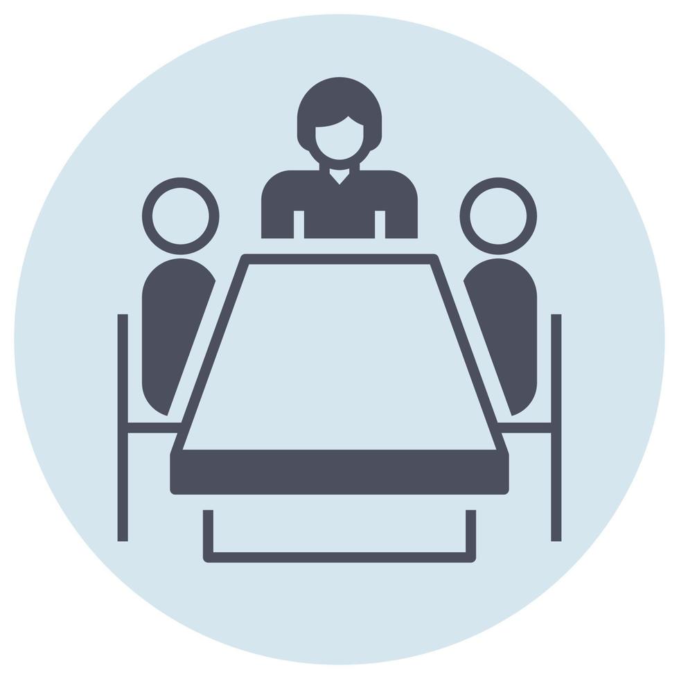 Glyph icon for meeting. vector