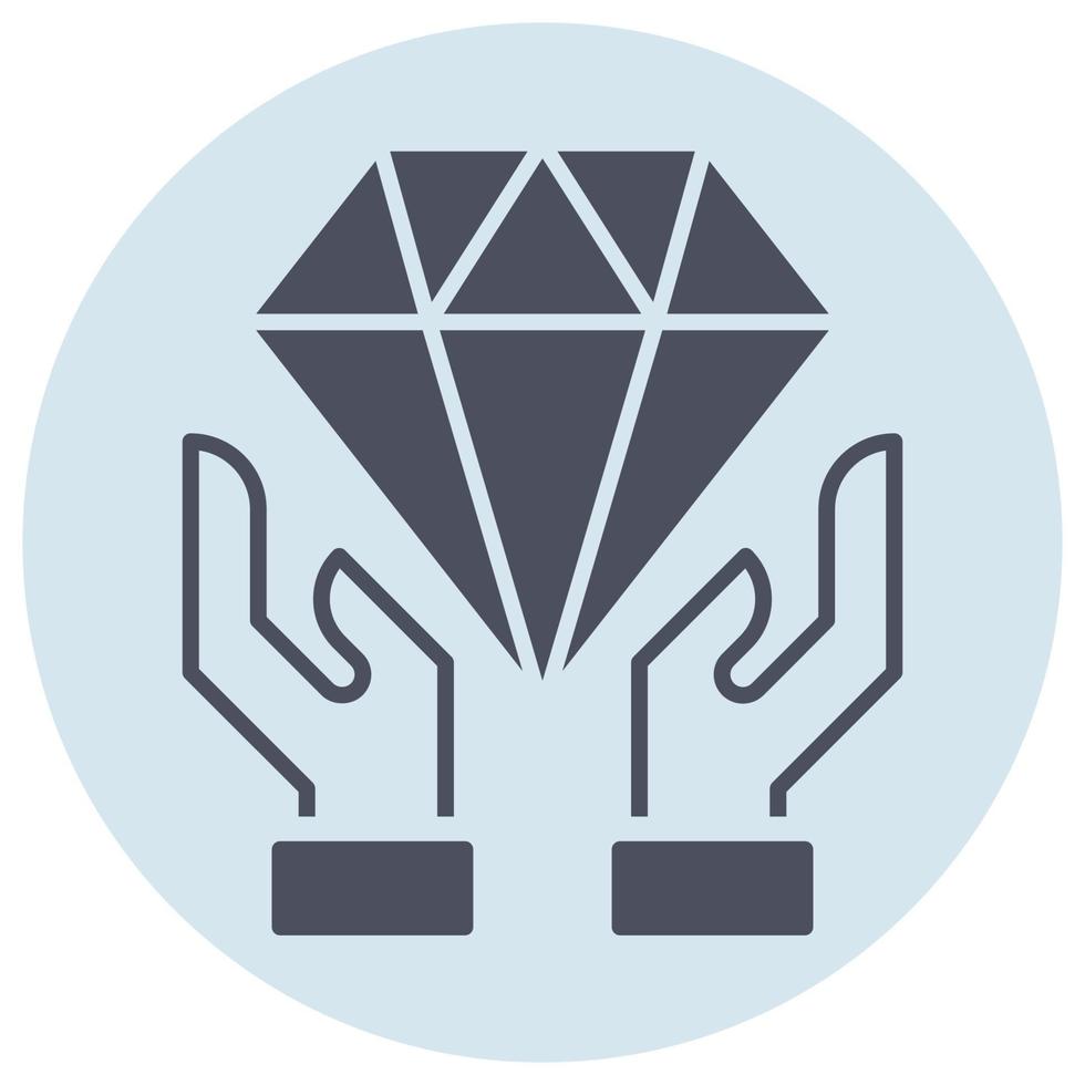 Glyph icon for diamond. vector