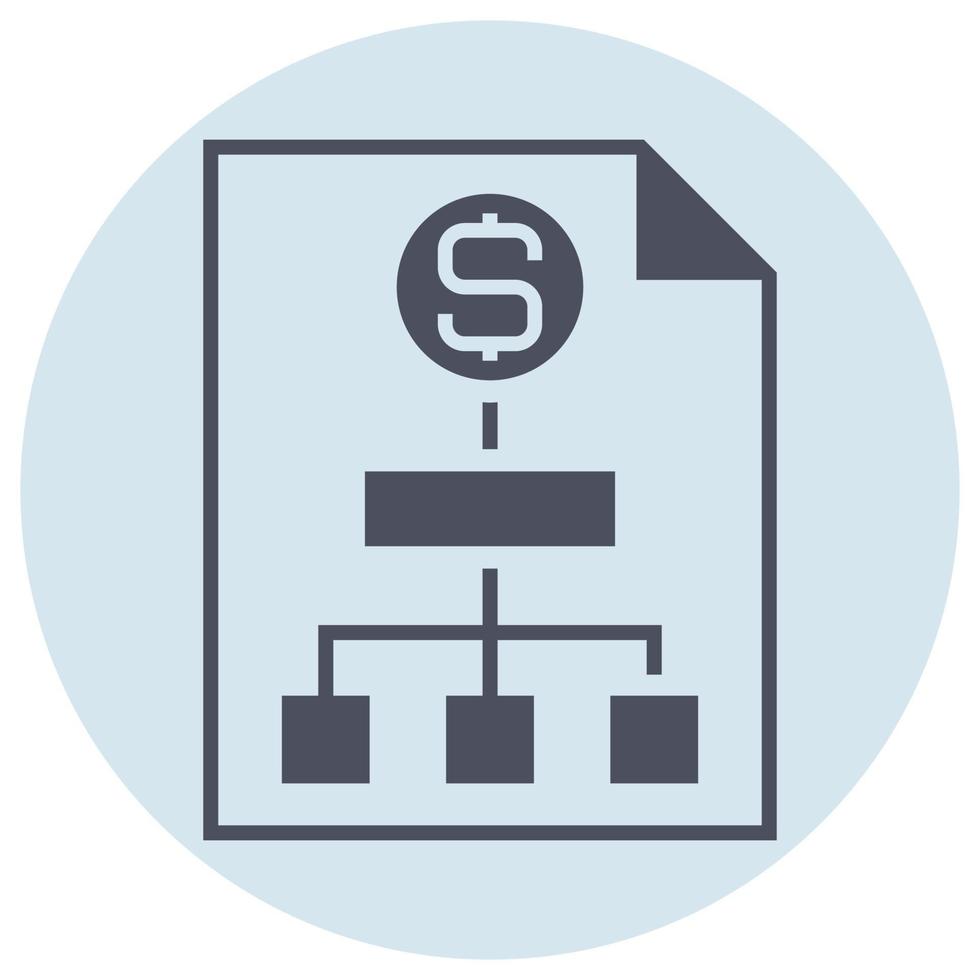 Glyph icon for finance chart. vector