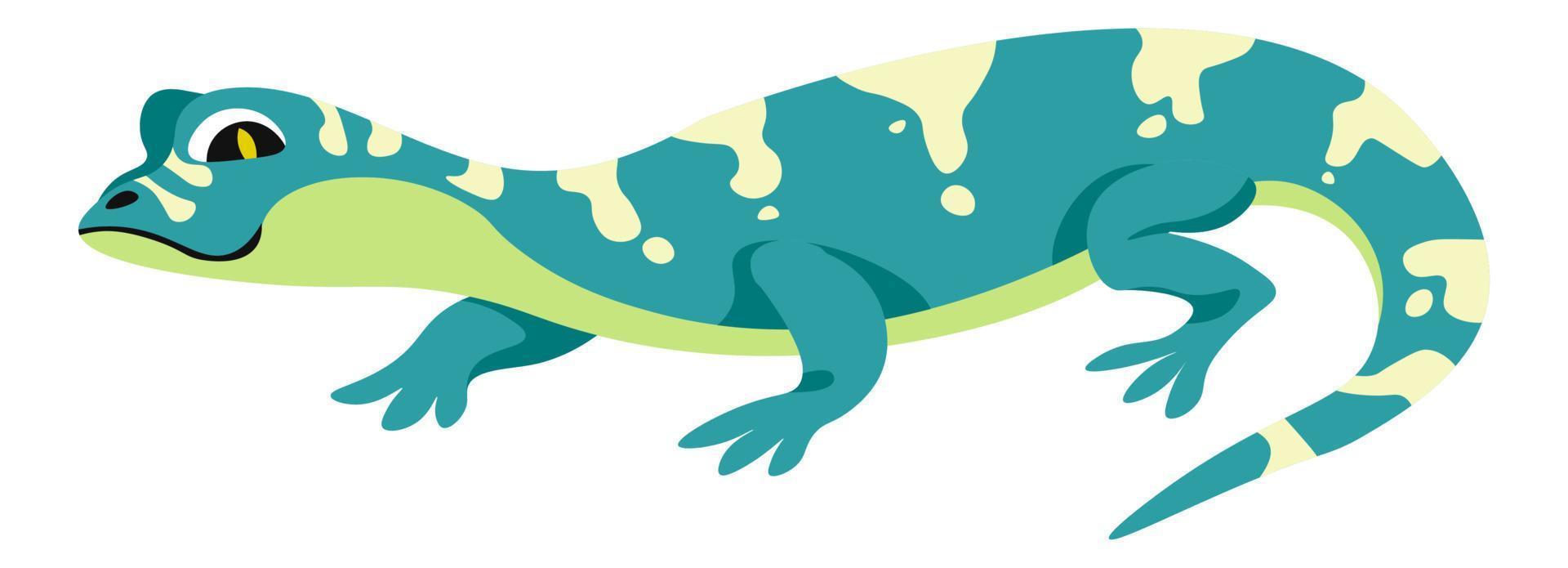 Lizard animal, amphibians and reptile creatures vector