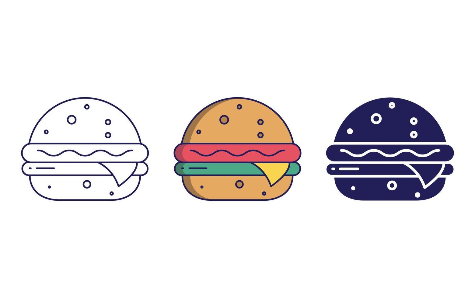 icono de vector de hamburguesa