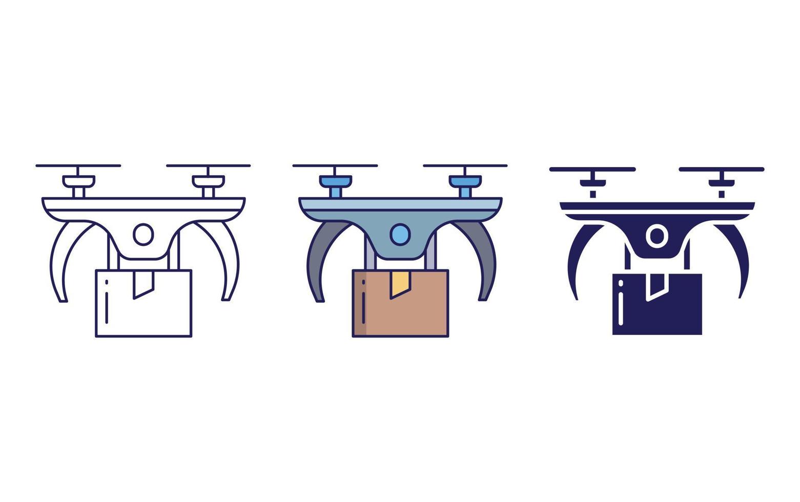 Drone Delivery icon vector