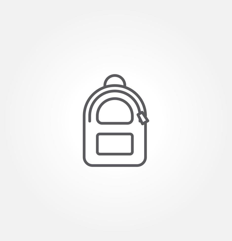 backpack icon vector illustration logo template for many purpose. Isolated on white background.