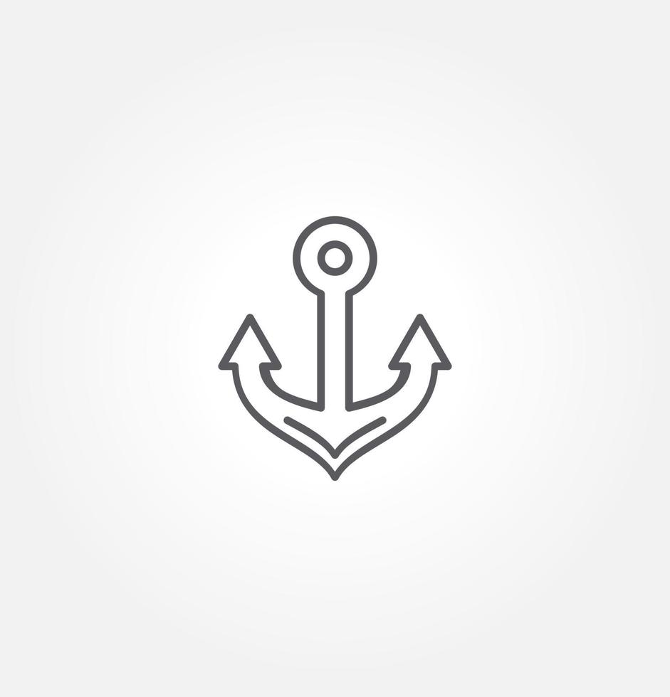 anchor icon vector illustration logo template for many purpose. Isolated on white background.