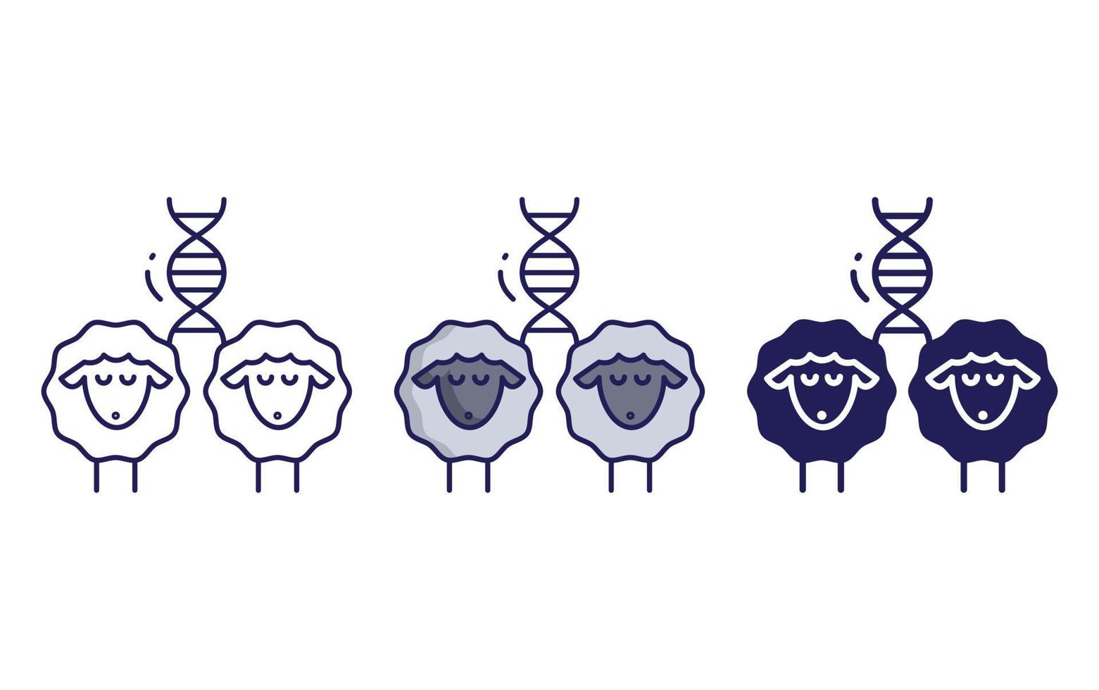 Sheep DNA icon vector