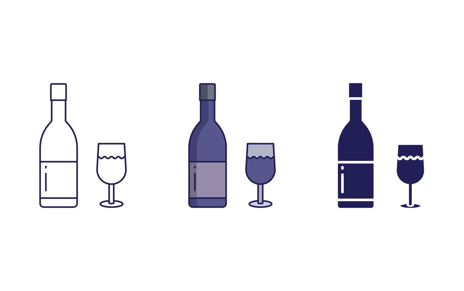 Wine bottle icon vector