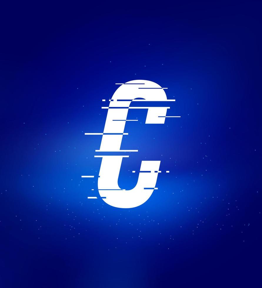C letter fast speed logo. Animated letters. Technology labels, match headlines, sports posters, book and banner design etc. vector