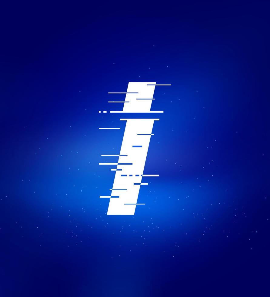I letter fast speed logo. Animated letters. Technology labels, match headlines, sports posters, book and banner design etc. vector