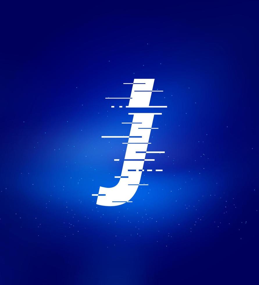 J letter fast speed logo. Animated letters. Technology labels, match headlines, sports posters, book and banner design etc. vector