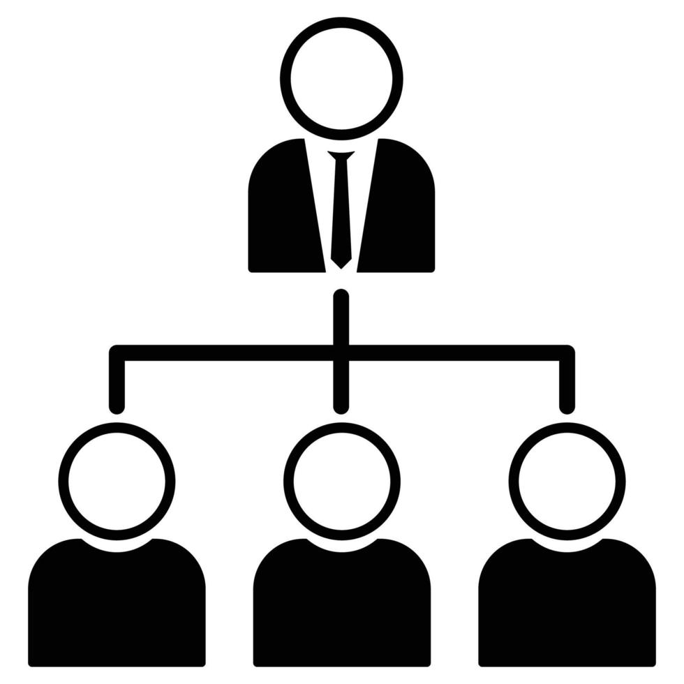 Organizational Structure Business Solid Black Icon vector