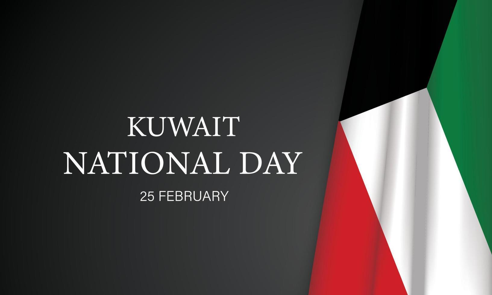 fondo del día nacional de kuwait. pancarta, póster, tarjeta de felicitación. ilustración vectorial vector