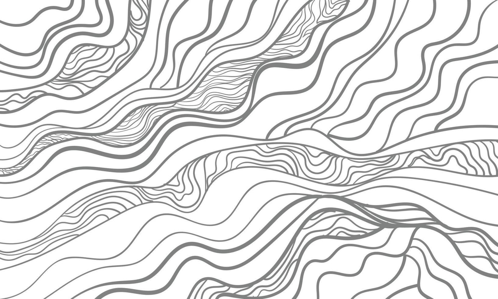 abstract wave line art drawing vector illustration background