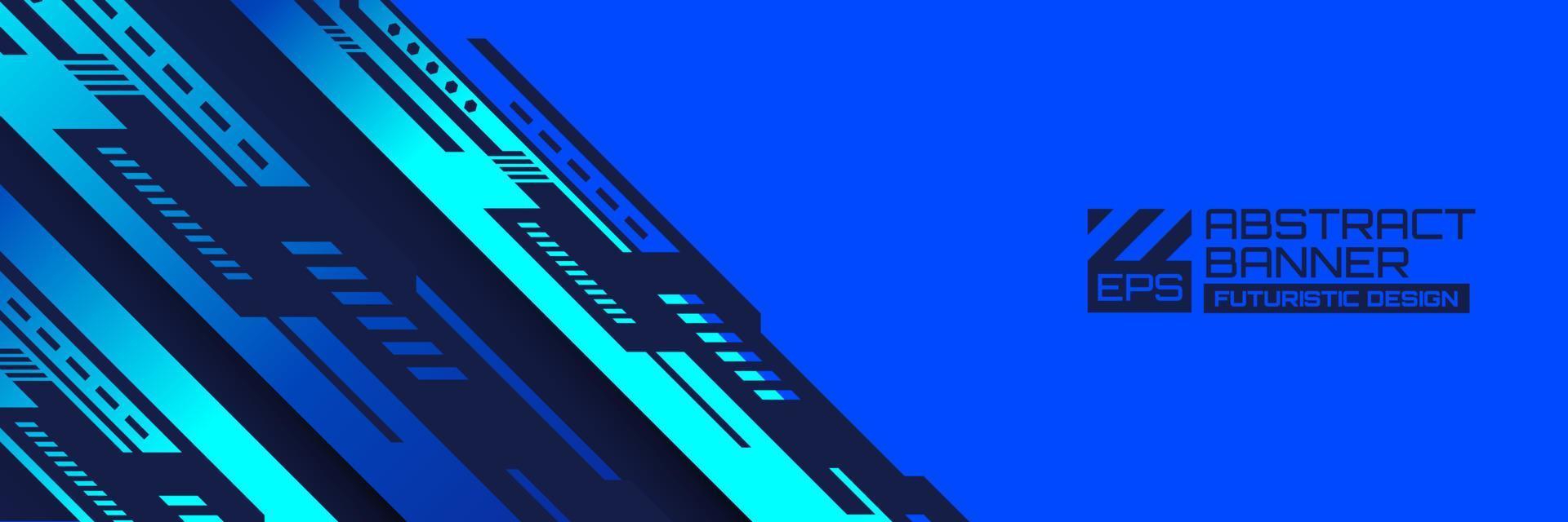 Abstract futuristic banner, cyberpunk  background vector with HUD shapes ornament, modern technology retro futurism