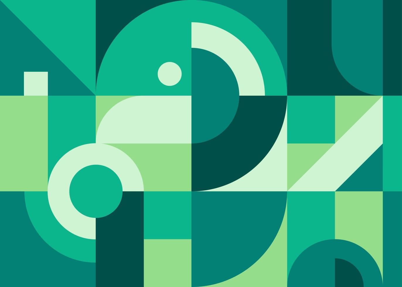 Banner with green geometric shapes. vector