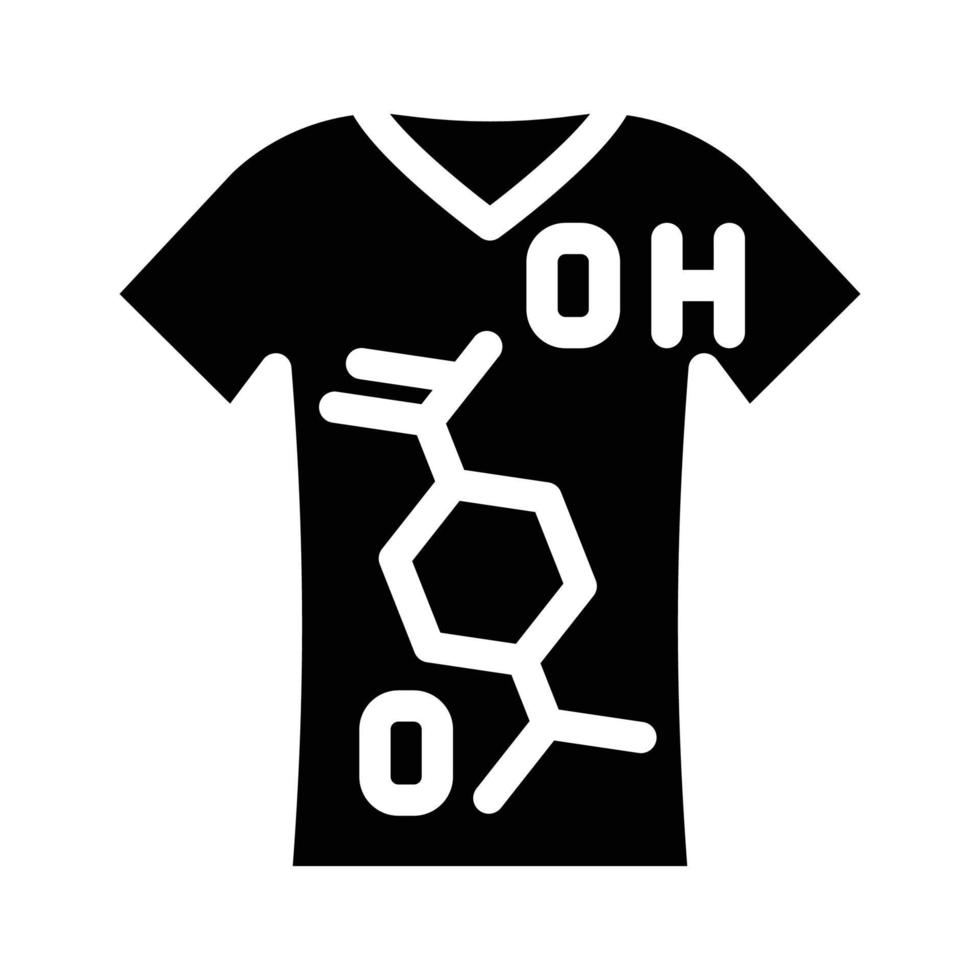 ilustración de vector de icono de glifo de camiseta de tela impermeable