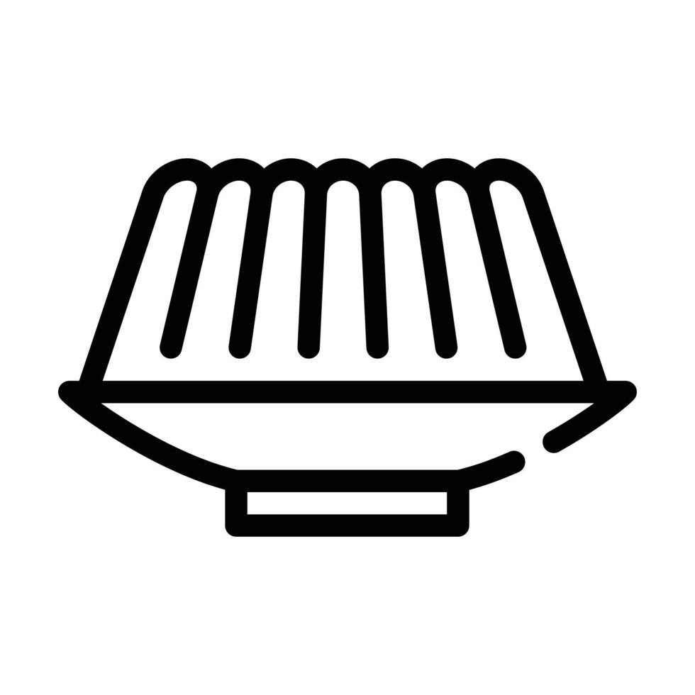 ilustración de símbolo de vector de icono de línea de comida de agar-agar