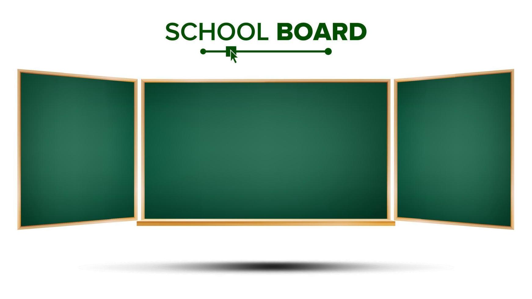 Green Chalkboard Vector. Classic Empty Study Chalkboard Blank. Isolated Illustration vector