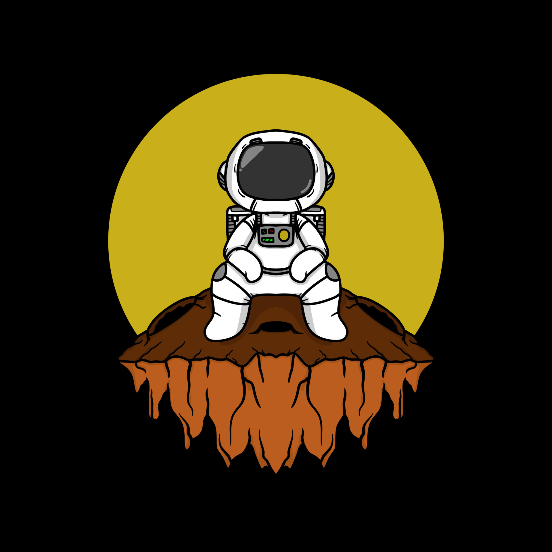 Cute Little Astronaut Vector Illustration 17585811 Vector Art at Vecteezy
