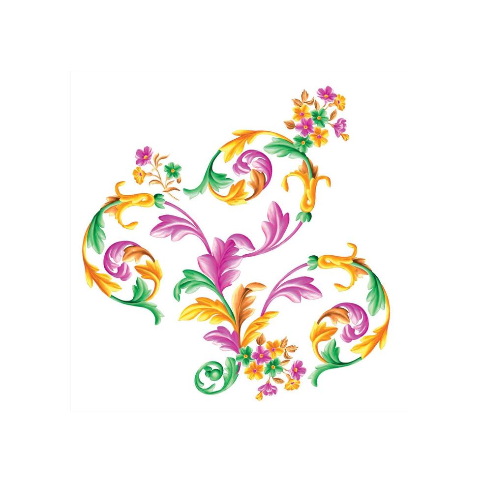 ilustración de flores, diseño floral decorativo, ilustración botánica, diseño de flores vectoriales, fondo de ramo de acuarela de flores, plantilla de fondo de flores multicolor vector