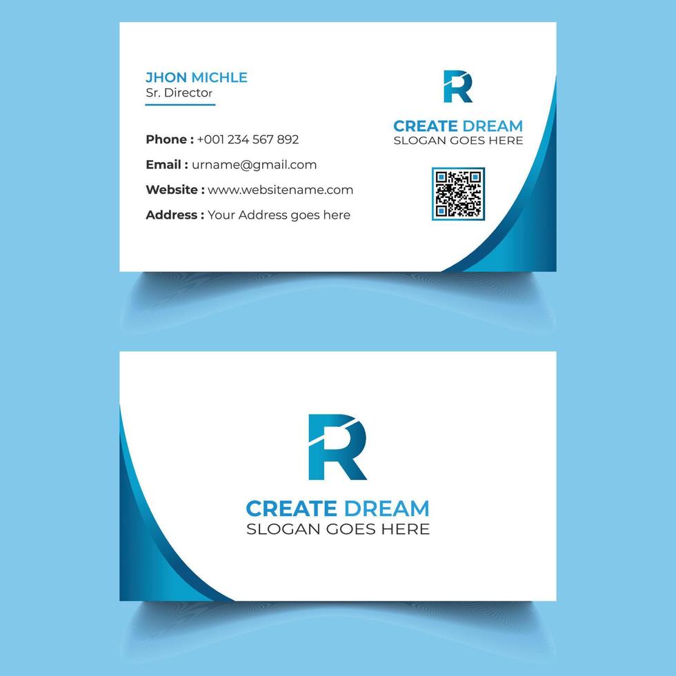 Vector Modern Corporate and Clean Business Card Template